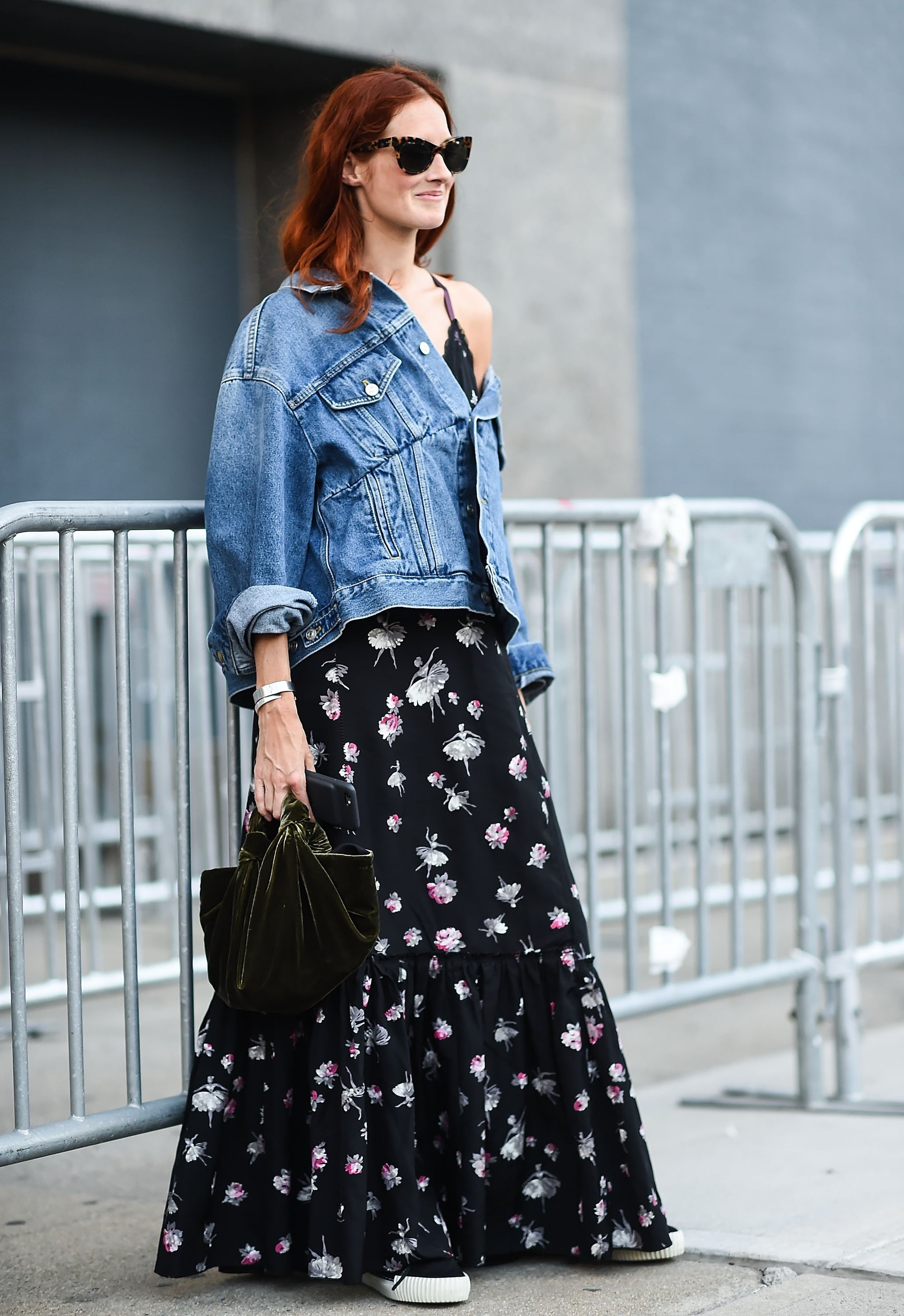 Blue jean off discount the shoulder jacket