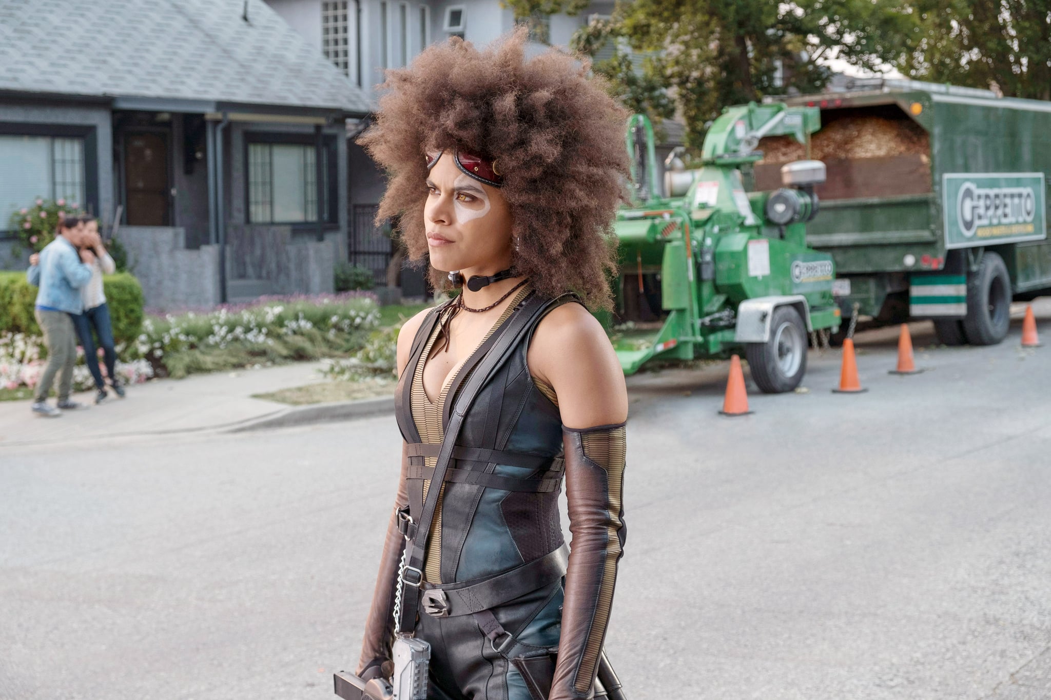 DEADPOOL 2, Zazie Beetz, 2018. ph: Joe Lederer/TM & Copyright  20th Century Fox Film Corp. All rights reserved./courtesy Everett Collection