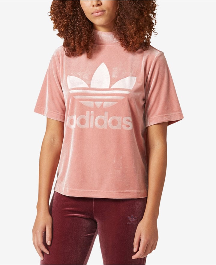 Adidas Velvet Vibes Mock-Neck T-Shirt