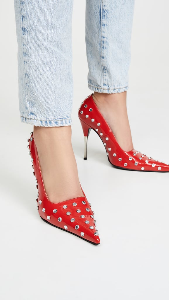 Area Polka Dot Studded Pumps