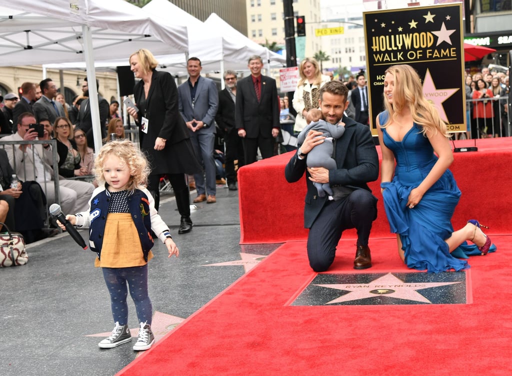 Blake Lively Blue Dress at Hollywood Walk of Fame 2016