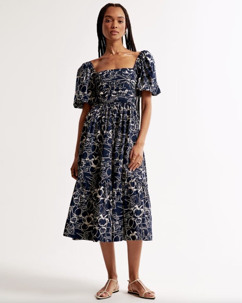 Best Puff Sleeve Midi Dress From Abercrombie & Fitch