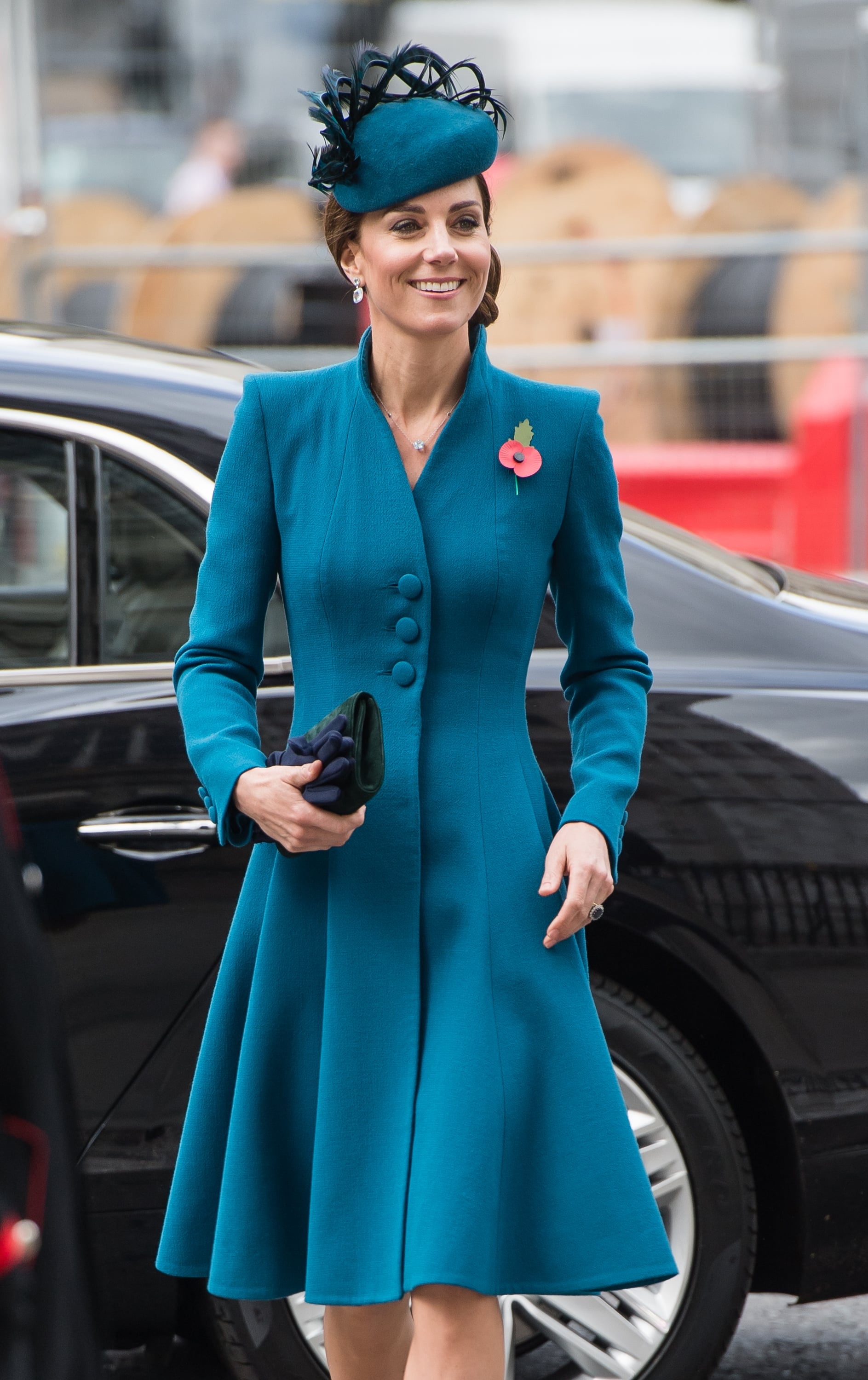 Kate Middleton Teal Coat Anzac Day April 2019 | POPSUGAR Fashion