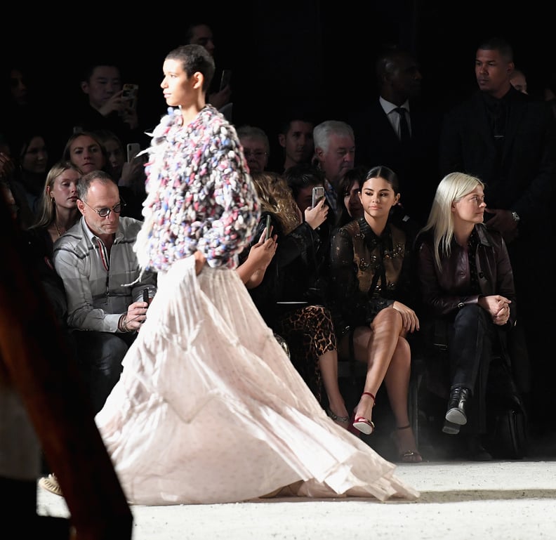 Selena Gomez Gold Dress at Coach Fashion Show September 2018 | PS Fashion