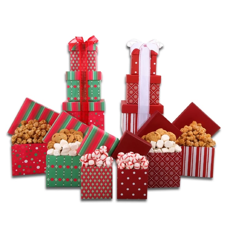 Alder Creek Gifts Set of Two Gift Towers Christmas Gift Basket Edible