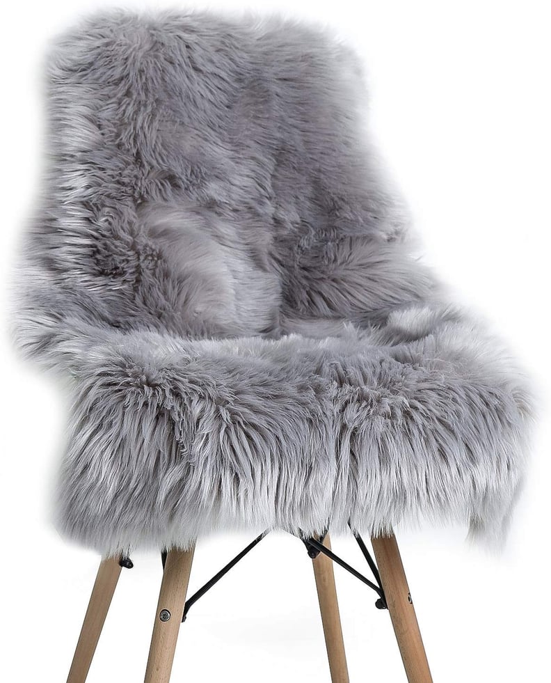 YOH Soft Faux Sheepskin Chair Cover Seat Cushion