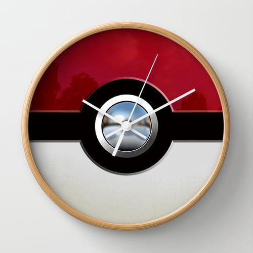 Pokéball Wall Clock ($30)