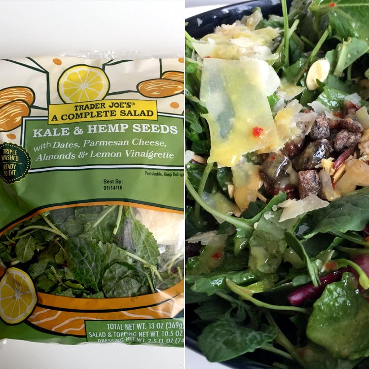 Pick Up: A Complete Salad: Kale & Hemp Seeds With Dates, Parmesan Cheese, Almonds & Lemon Vinaigrette ($4-$5)