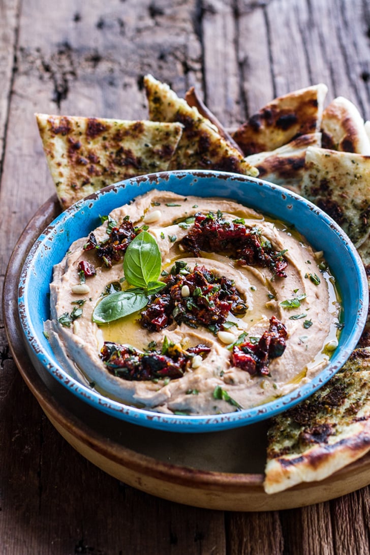 Margherita Pizza Hummus With Grilled Pesto Bread Best Foods For