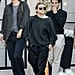 Ashley Olsen Wearing Black Trousers and Slides to the Movies