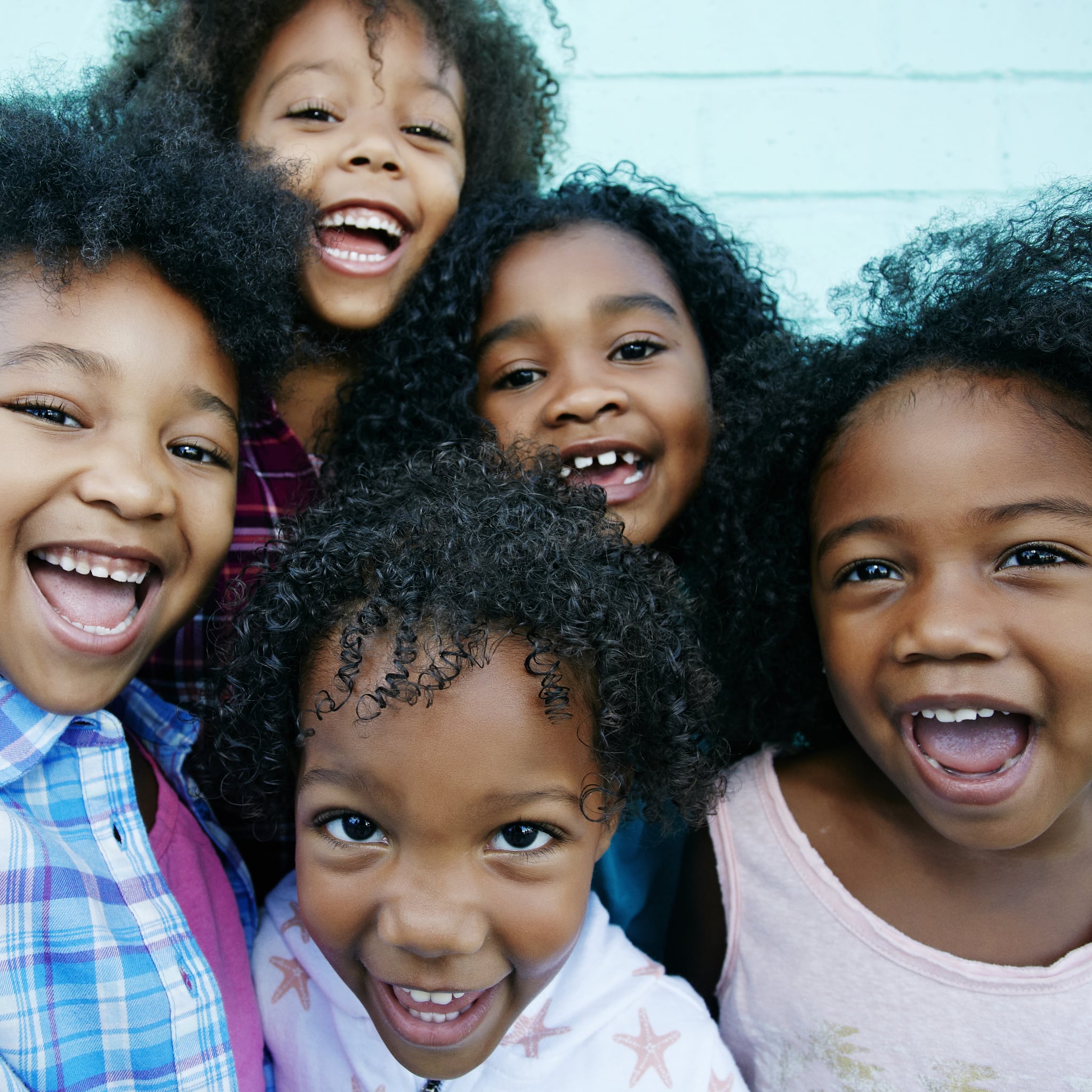 Happy Black Children Playing
