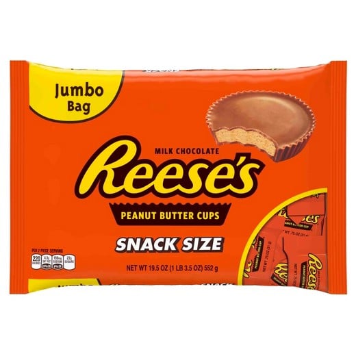 Snack Size Reese's Peanut Butter Cups, Jumbo Bag