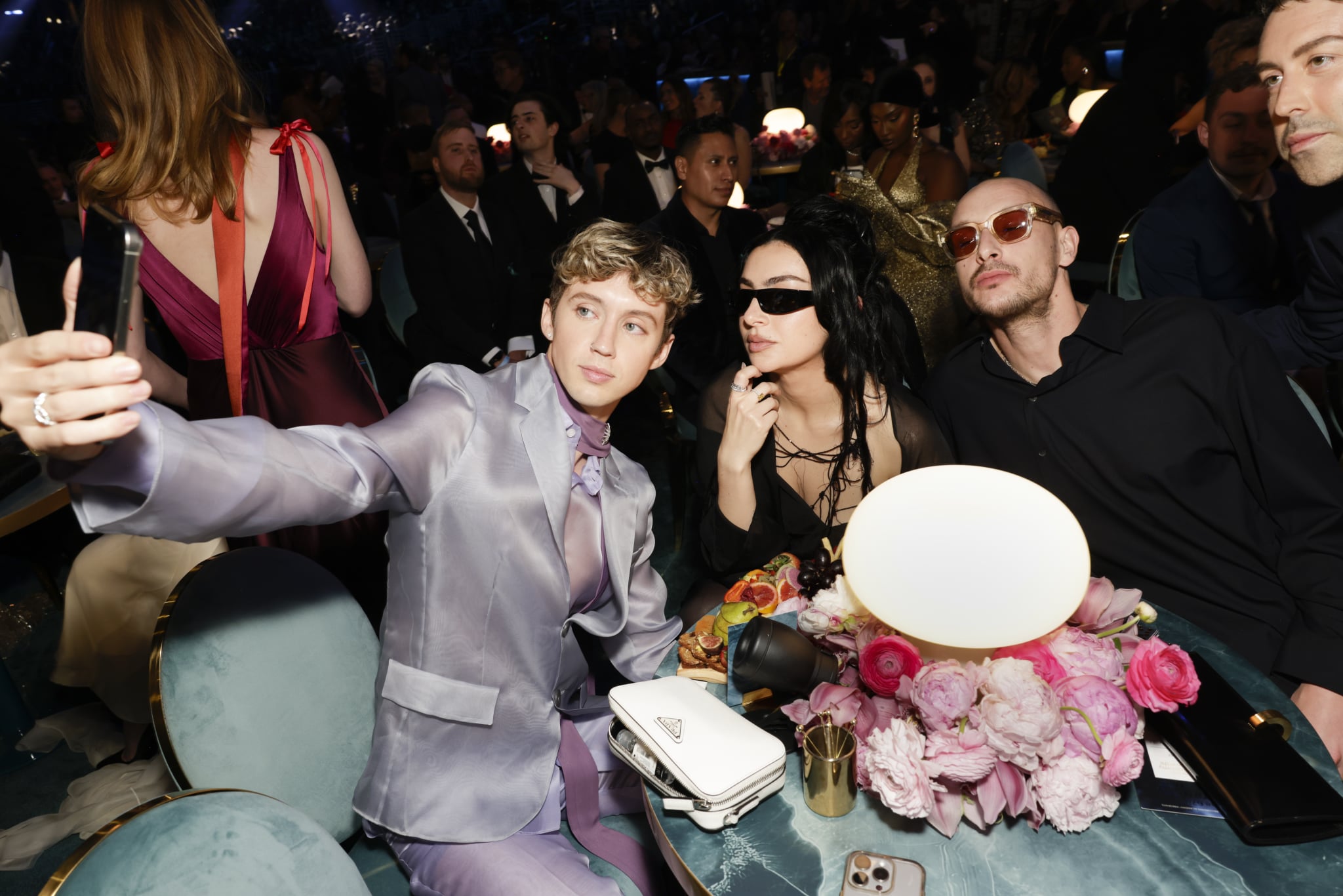 Troye Sivan, Charli XCX and George Daniel at The 67th Annual Grammy Awards