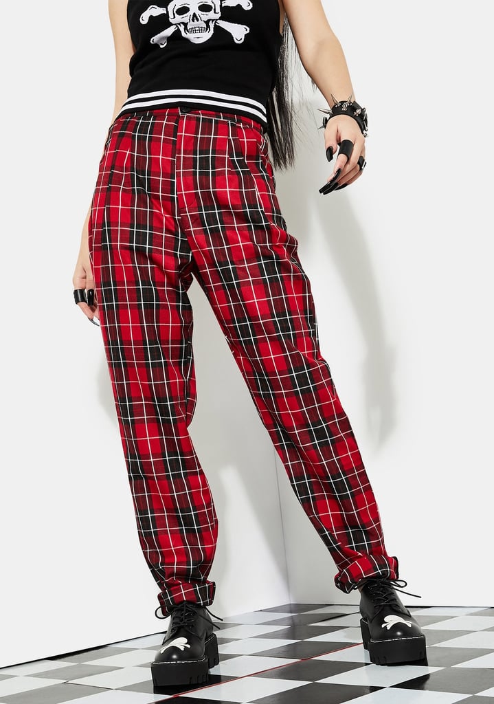 Current Mood Hate To Love Plaid Trousers