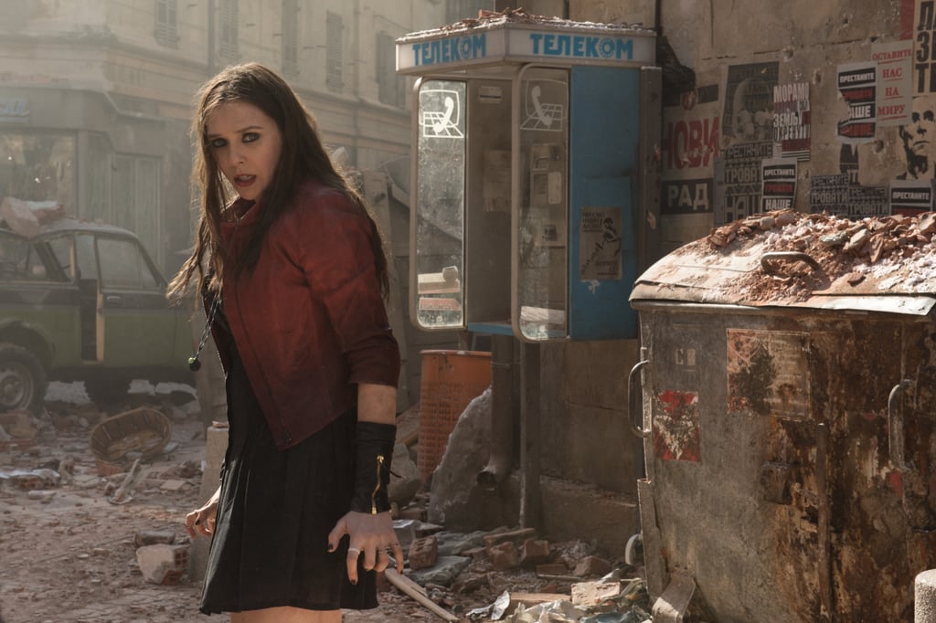The Scarlet Witch looks ready for destruction.
