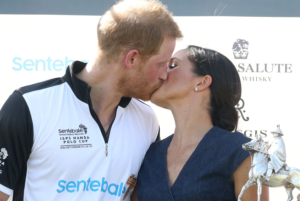 Prince Harry and Meghan Markle Kissing at Polo Match in July