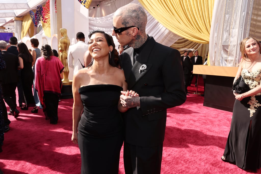 Kourtney Kardashian and Travis Barker at the 2022 Oscars