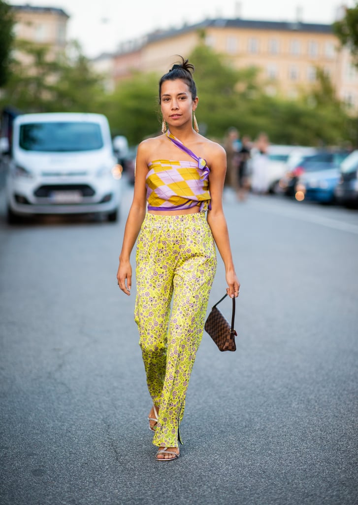 Trade Your Minidress For Printed Pants and a Sexy Top For a Night Out