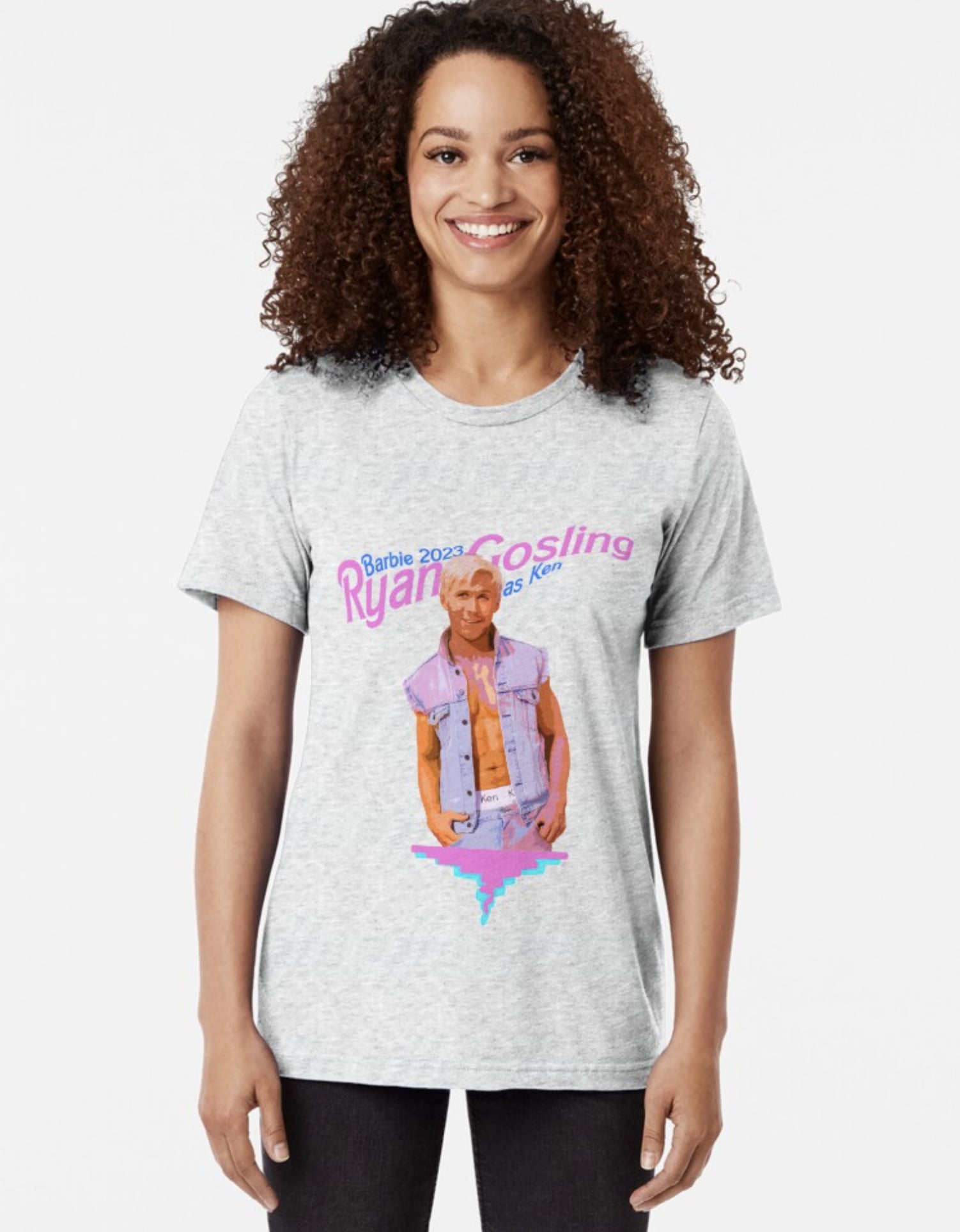 Shop Similar "Barbie" T-Shirt Redbubble | Eva Mendes Is Just Like Us in a Ryan Gosling "Barbie" T-Shirt — and It's Under $25 | POPSUGAR Fashion Photo 3