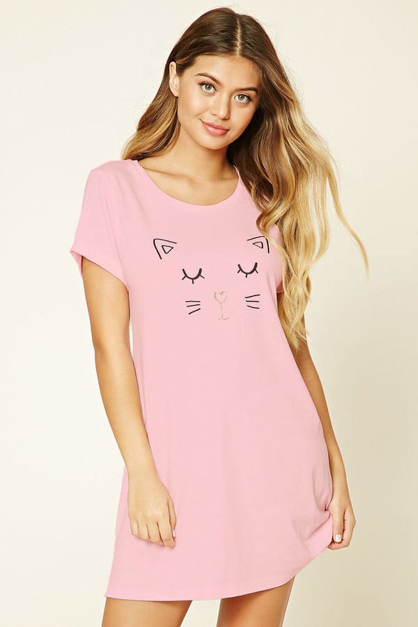 Sleeping Cat Graphic Nightdress ($13)