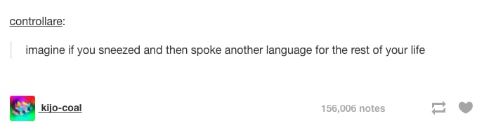 On sneezing.