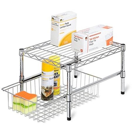 Honey Can Do Steel Under Cabinet Organiser with Pull out Tray