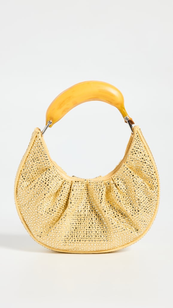 Puppets and Puppets Rhinestone Banana Hobo Bag