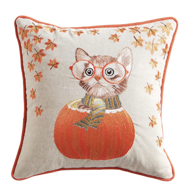 Cat in Pumpkin Pillow