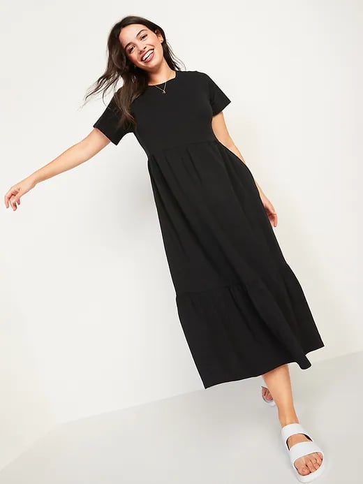 Old navy black midi dress 2025