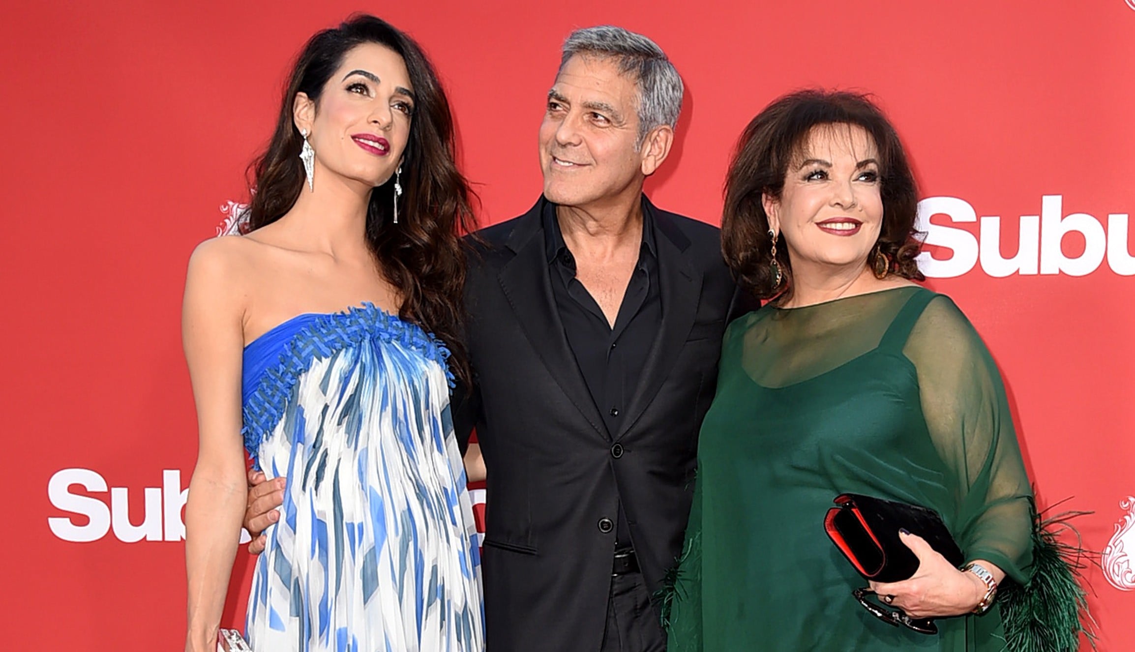 George and Amal Clooney With Amal's Mom on Red Carpet | PS Celebrity