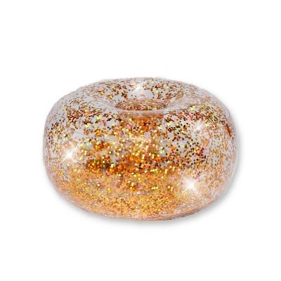 Inflatable Glitter Ottoman in Pink