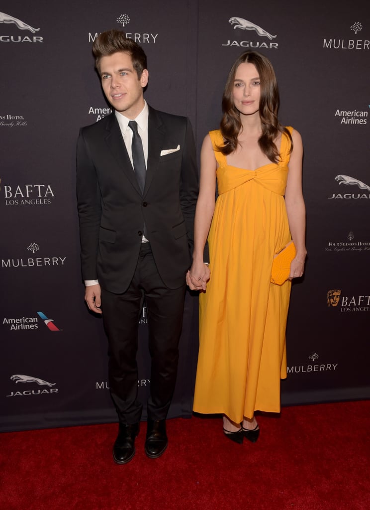 Keira Knightley showed off her baby bump when she attended the BAFTA Tea Party with James Righton.