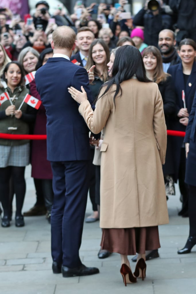 Meghan Markle and Prince Harry Hands on Each Other's Backs