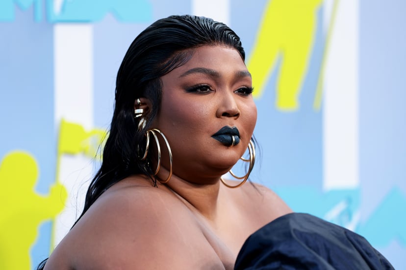 NEWARK, NEW JERSEY - AUGUST 28: Lizzo attends the 2022 MTV VMAs at Prudential Center on August 28, 2022 in Newark, New Jersey. (Photo by Dimitrios Kambouris/Getty Images for MTV/Paramount Global)