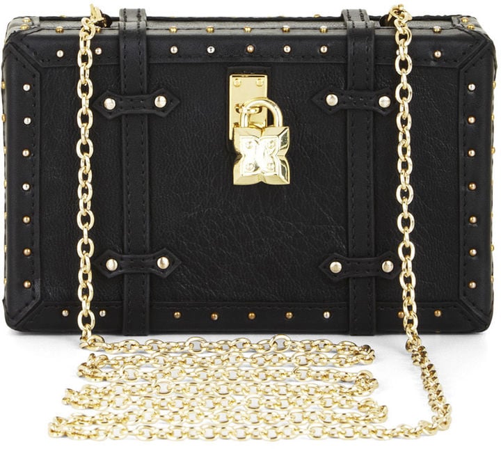 BCBG Max Azria Studded FauxLeather Luggage Clutch (188) Fall Bag