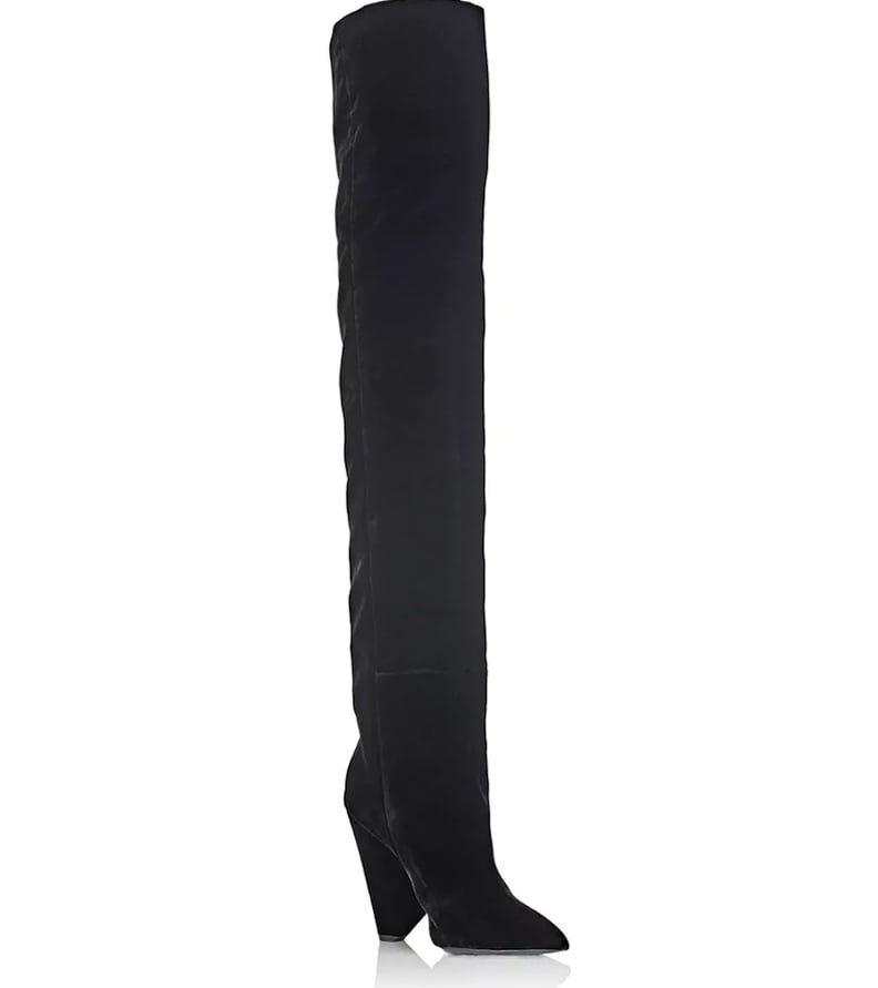 Saint Laurent Niki Velvet Over-the-Knee Boots