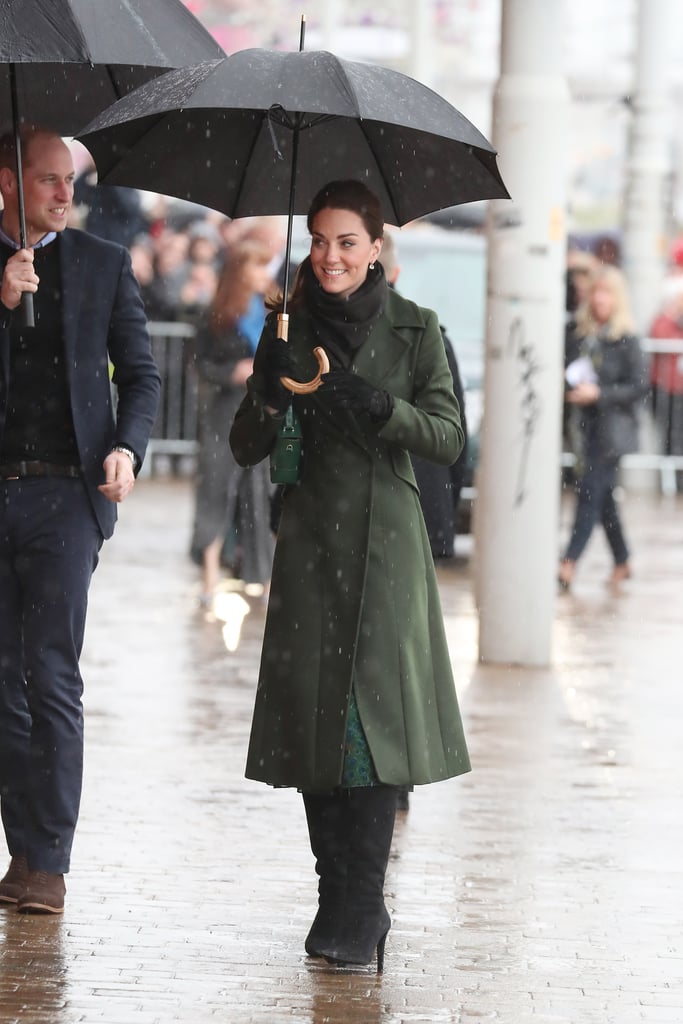 Kate Middleton's Green Sportmax Coat Blackpool March 2019