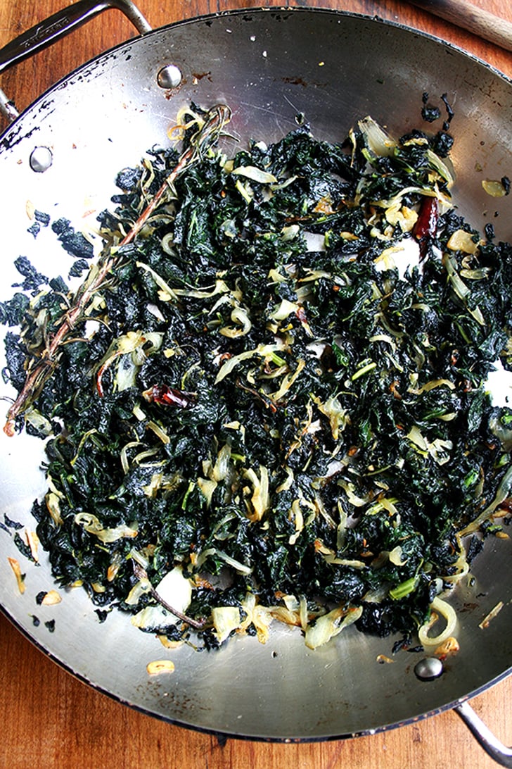 Slow-Cooked Kale With Rosemary, Garlic, and Onion