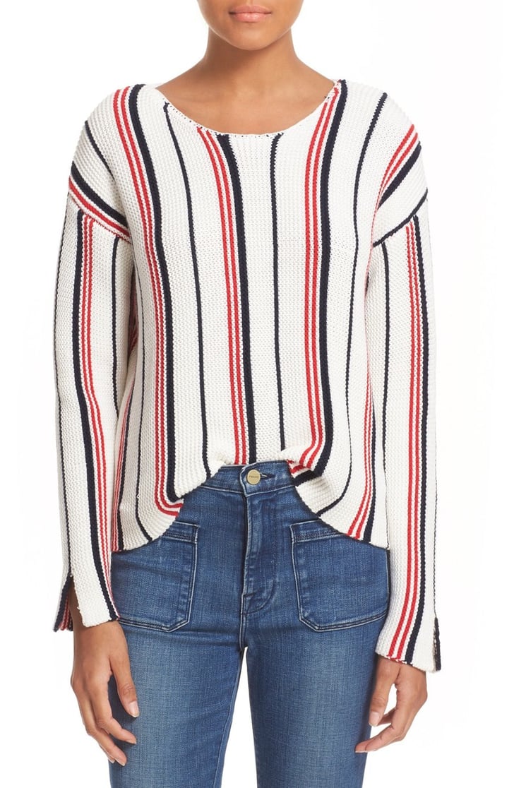 crop stripe sweater