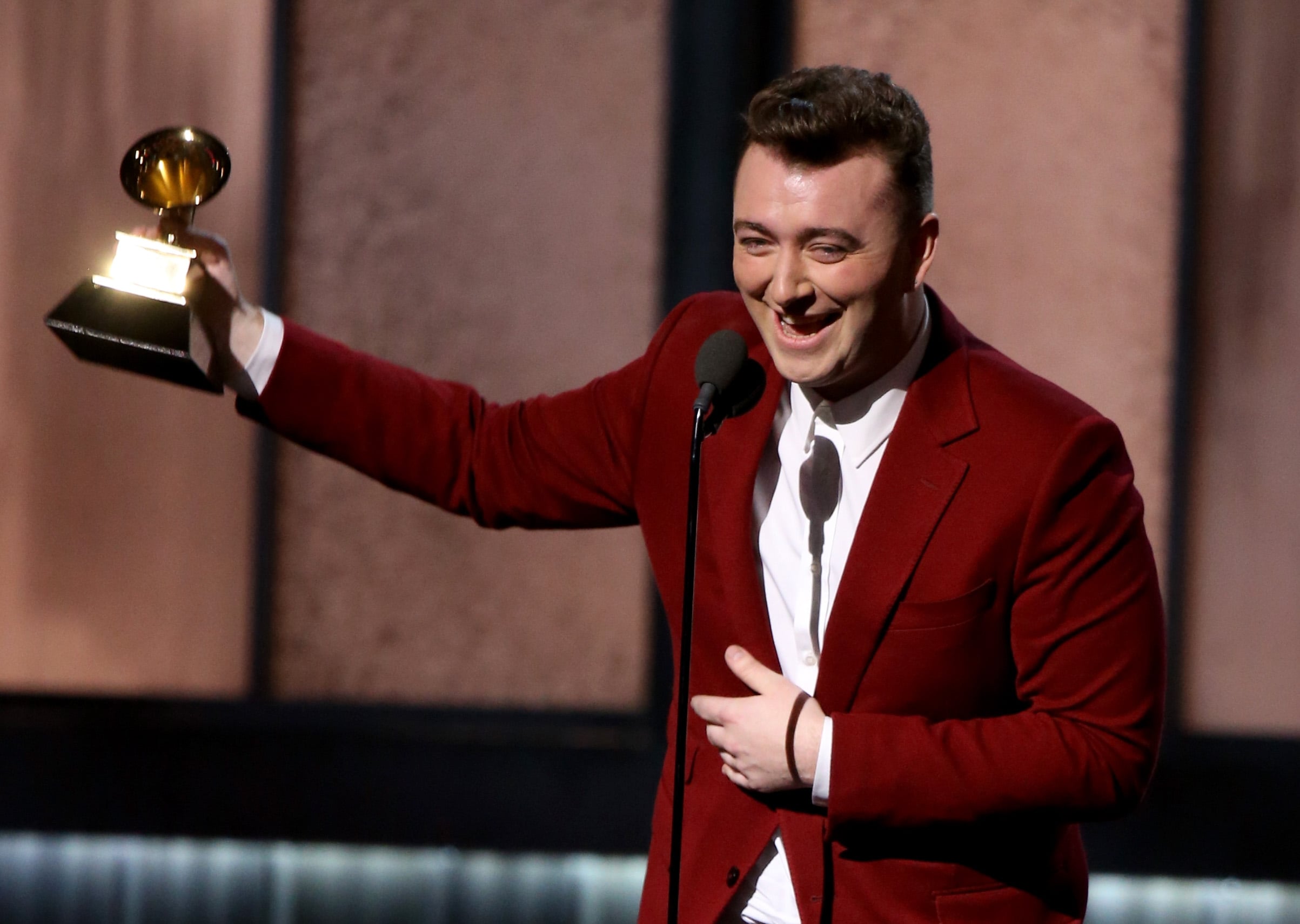 Sam Smith Grammys Acceptance Speeches 2015 POPSUGAR Entertainment