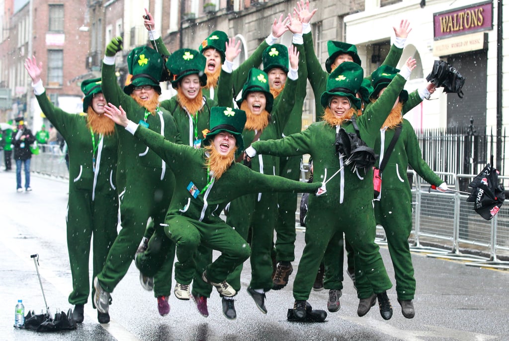 Grab some green onesies, and dress as a group of leprechauns.