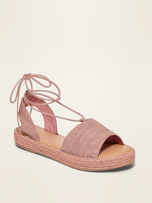 Old Navy Lace-Up Espadrille Flatform Sandals