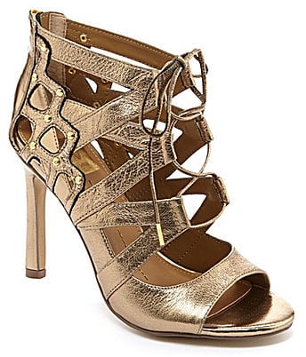 Dolce Vita Gold Lace-Up Sandals