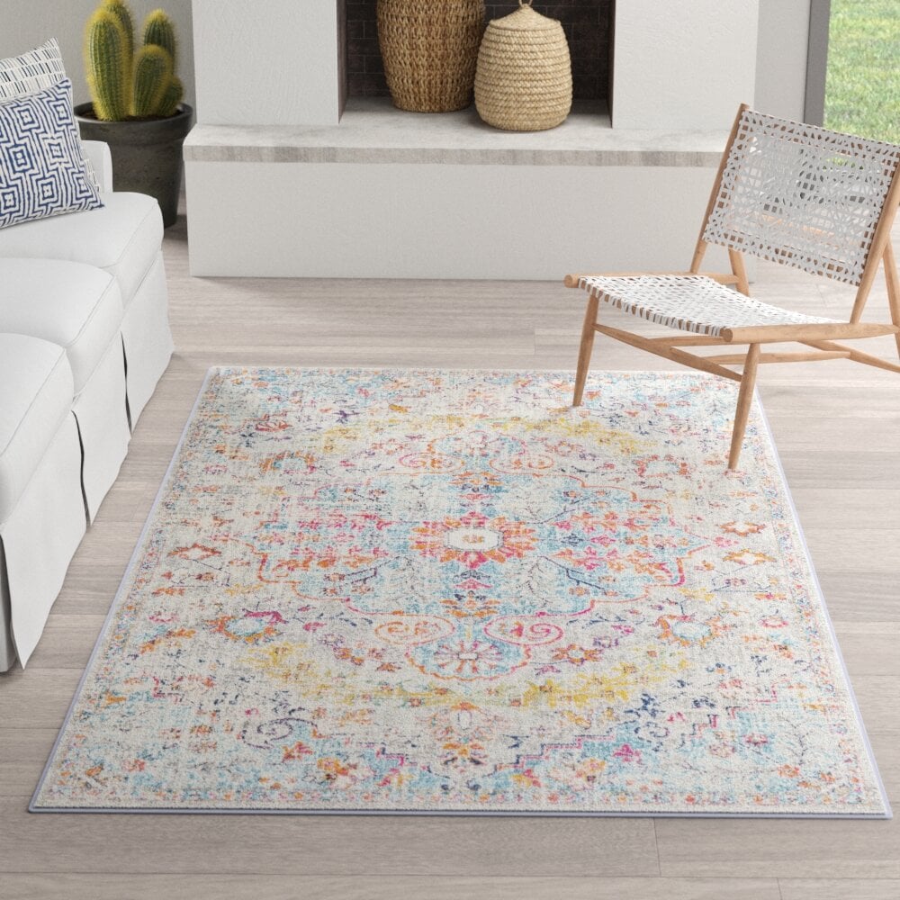 Hillsby Teal/Beige Area Rug
