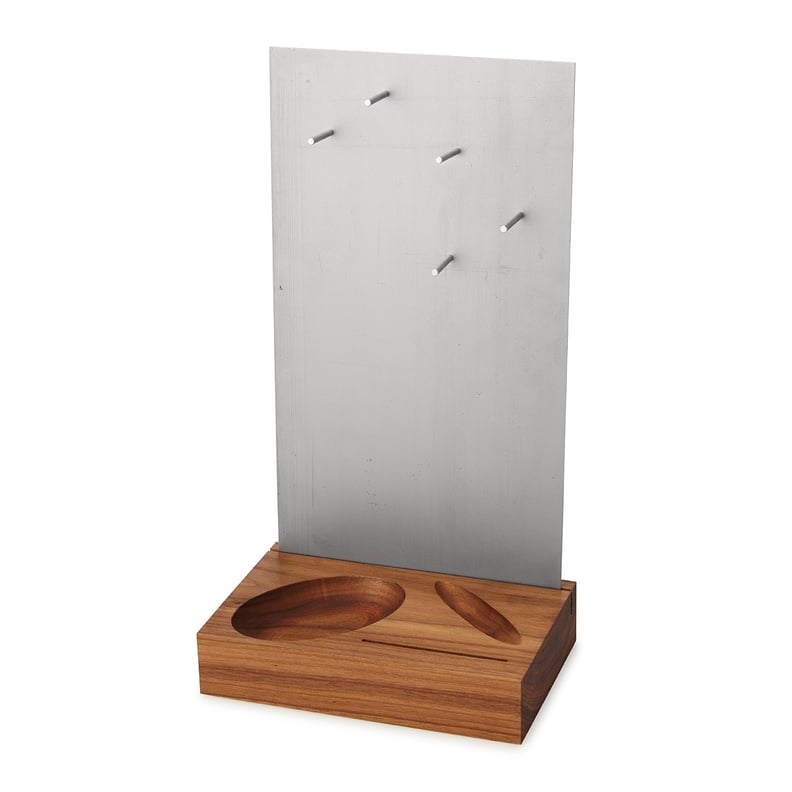 Walnut and Steel Magnetic Jewelry Organizer