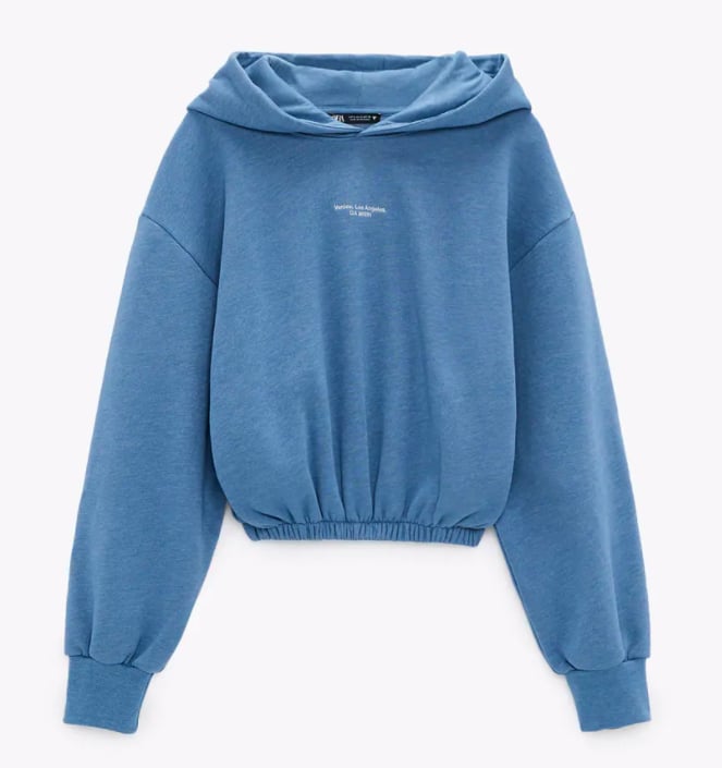 zara blue sweatshirt