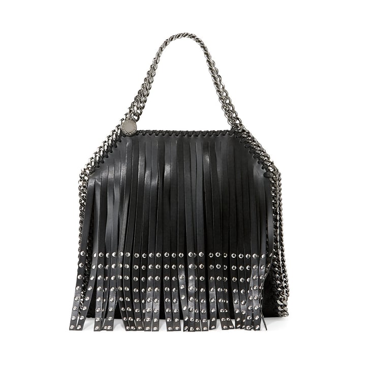 Stella McCartney Falabella Mini Studded Fringe Tote Bag, Black | Fall ...