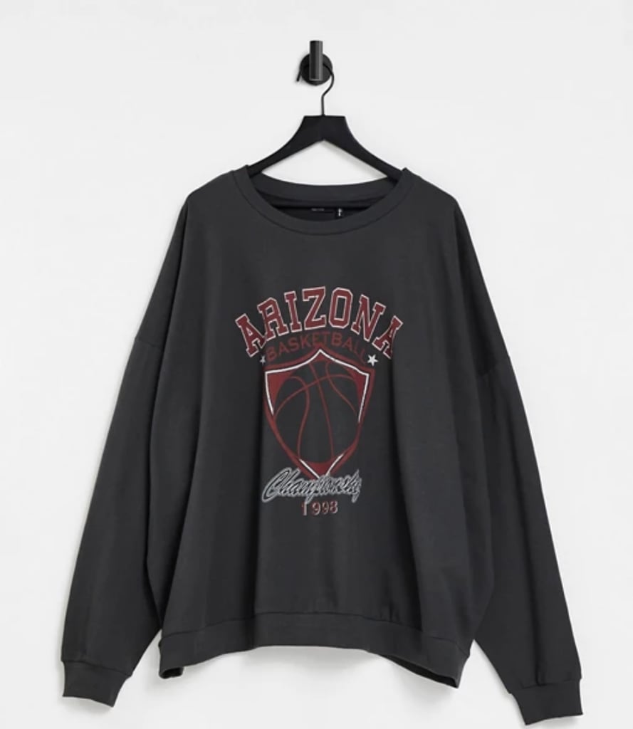 ASOS DESIGN Curve Sweatshirt with Varsity Arizona Print