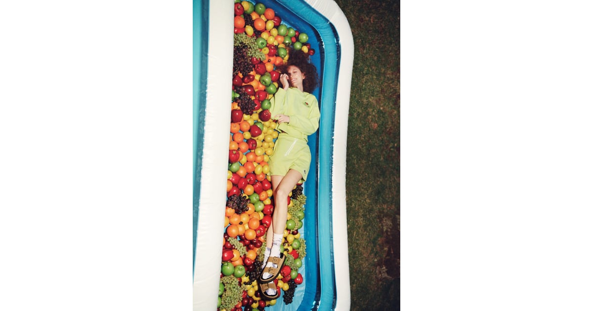 Zara x Fruit of the Loom Plush Shorts and Crop Sweatshirt Zara x