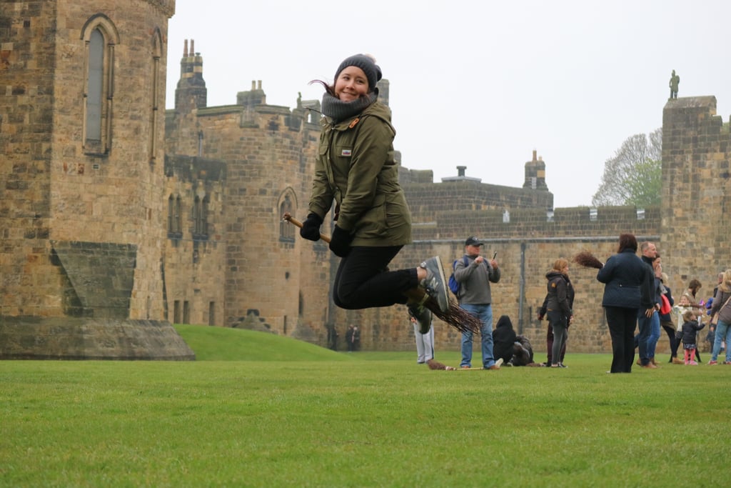 I'm not ashamed to admit I did the broomstick training class at Alnwick along with 20 or so children (and a few adults). There are several times for this throughout the day, and it's also free, but with limited availability. Grab your ticket when you first arrive if you want to run around on a broomstick where Hogwarts students took their first flying lessons from Madam Hooch in Harry Potter and the Sorcerer's Stone. And seriousy, who wouldn't??